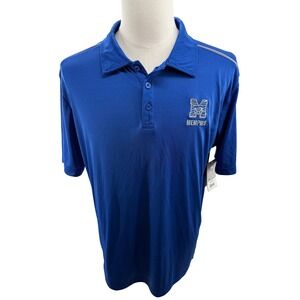 Colosseum Memphis Tigers Mens Polo Shirt Blue Embroidered Logo Large NEW